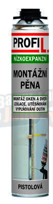 Montážní pěna Nízkoexpanzní na pistoli 750ml Profil