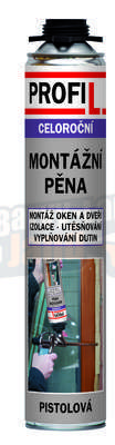 Montážní pěna Celoroční na pistoli 750 ml Profil