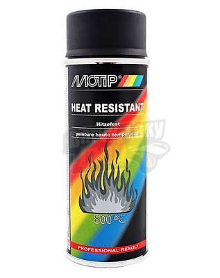 Žáruvzdorná barva ve spreji Černá do 800°C 400ml