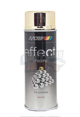 Chrom effect ve spreji Zlatý 400ml Motip deco