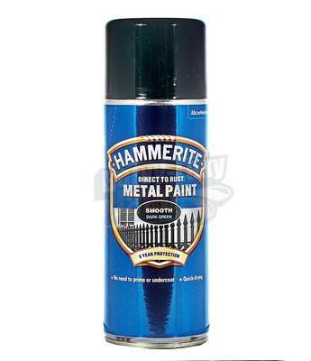 Hammerite sprej Přímo na rez Tmavě zelený