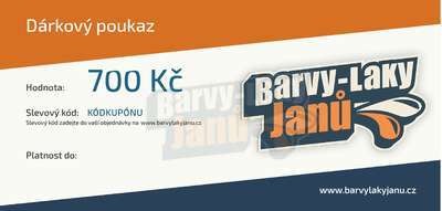 Dárkový poukaz v hodnotě 700 Kč
