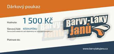 Dárkový poukaz v hodnotě 1500 Kč