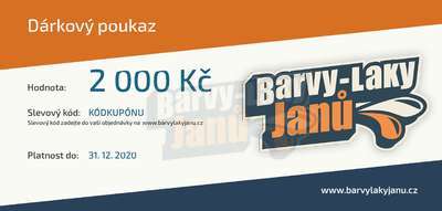 Dárkový poukaz v hodnotě 2000 Kč