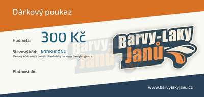 Dárkový poukaz v hodnotě 300 Kč