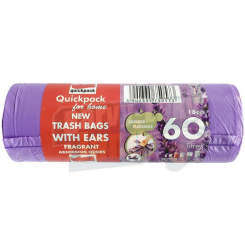 Sáčky do koše s uchy 60L s vůní levandule 18ks, 10µ