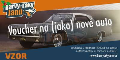 Voucher na (jako) nové auto 1000 Kč