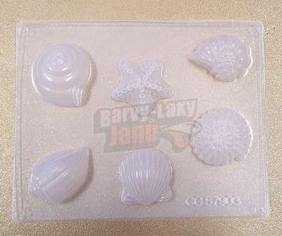 Forma na mýdlo - mušle 6ks 155x205mm