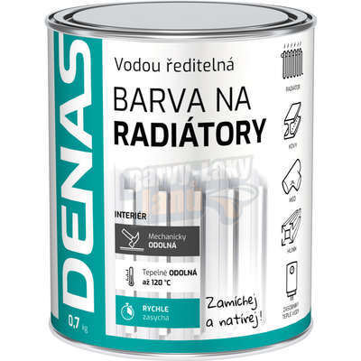 Vodou ředitelná barva na radiátor Denas 0,7kg