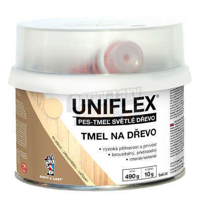 Tmel na dřevo dvousložkový Světlé dřevo 0.5kg Uniflex