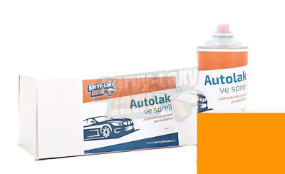 Sprej na motorku Jawa 2K s tužidlem Žlutá chromová tmavá 380ml