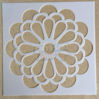 Šablona na malování S41 15cm x 15cm -  Růže z Kyjova