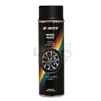 Barva na disky kol Černá matná 500ml Motip