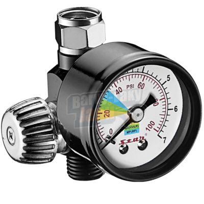 Manometr a regulátor tlaku ke stříkací pistoli
