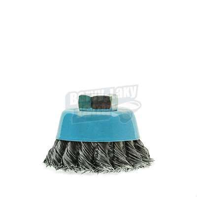 Kartáč ocelový hrnkový, s copy na závit M14, 65mm