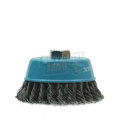 Kartáč ocelový hrnkový, s copy na závit M14, 100mm