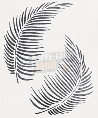 Šablona na malování S62 30,5cm x 36,4cm - Pírko