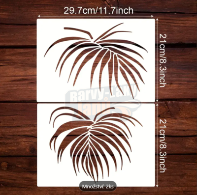 Šablona na malování S65 20cm x 30cm 2ks - Palmy