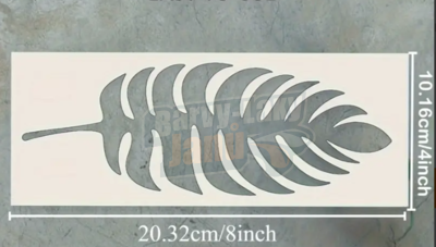 Šablona na malování S64 10cm x 20cm 2ks - Kapradí