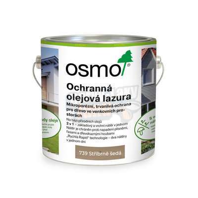 Osmo Lazura olejová ochranná 739 Šedá stříbrná 2,5l