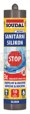 Soudal Silikon Sanitární STOP Bílý 280ml